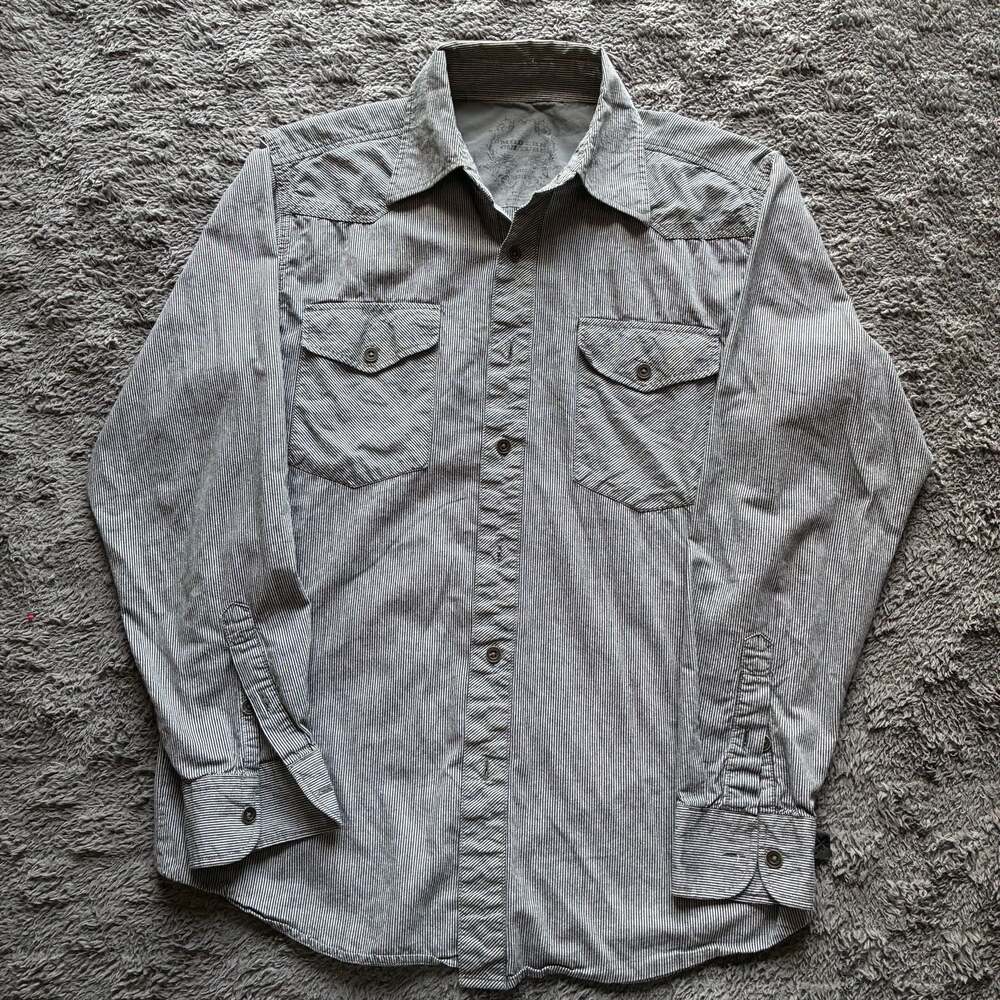 Modern Culture Men's Graphic Button Long Sleeve